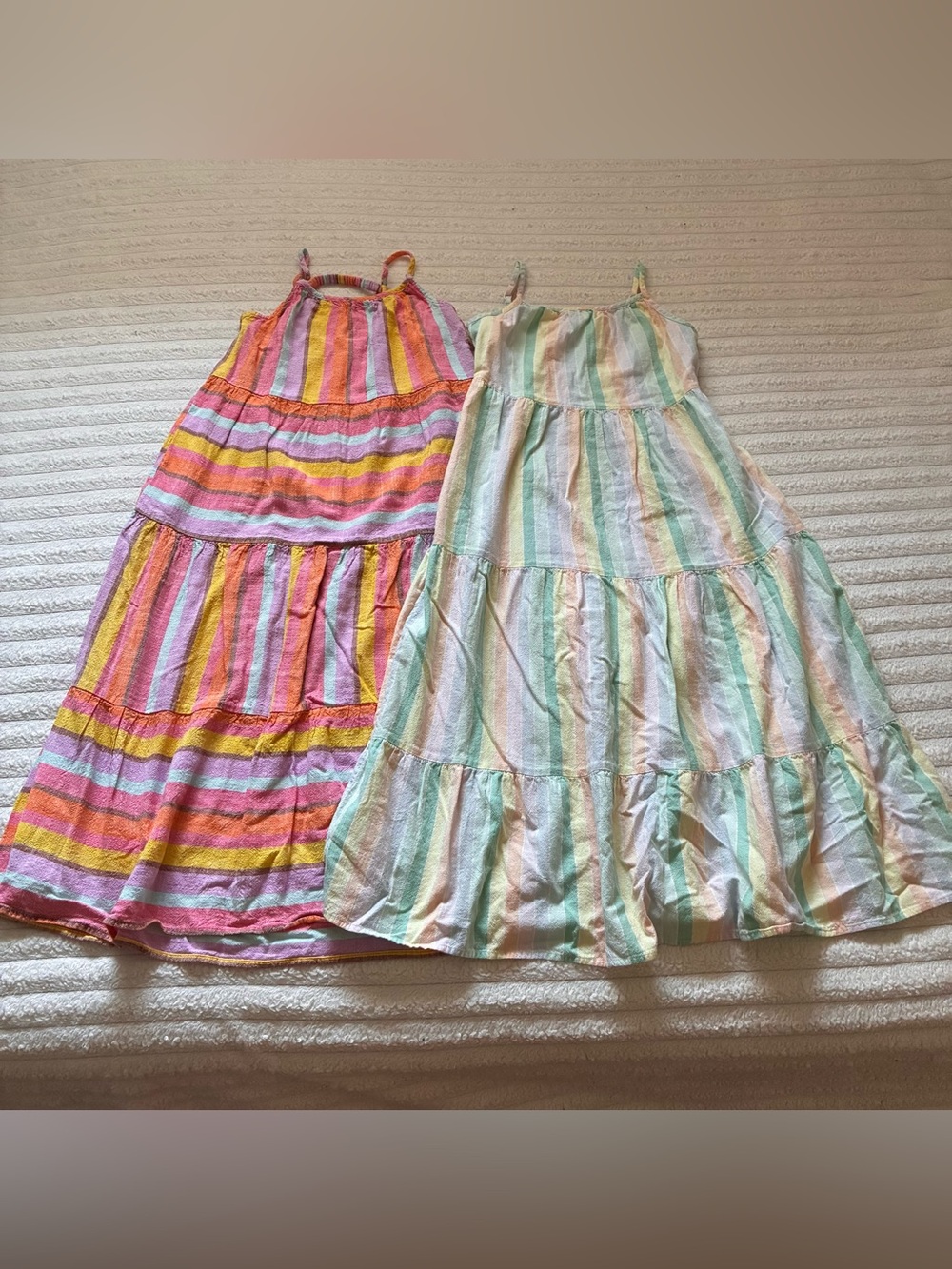 Cat & Jack Girls Sleeveless Striped Woven Maxi Dresses - Multicolor size 10/12